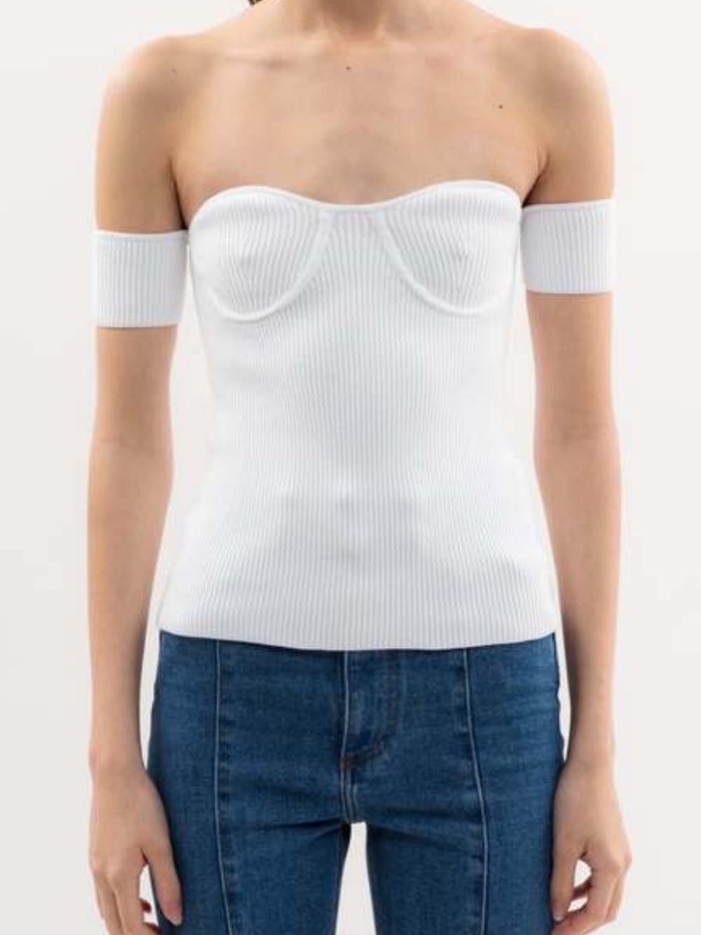 Helmut Lang White pinched top size M
